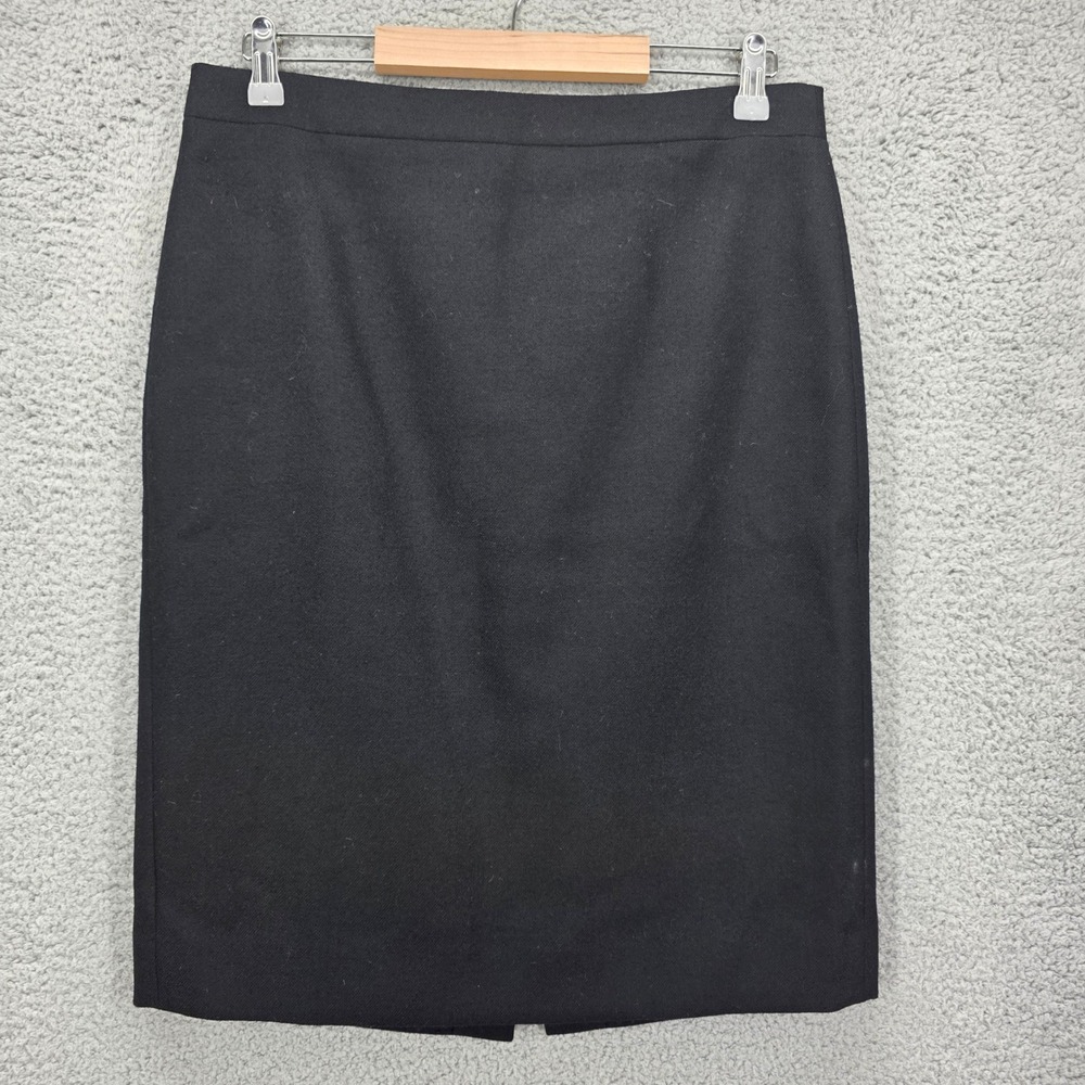 J.Crew No. 2 Pencil Skirt Black 100% Wool Size 8 Career Professional